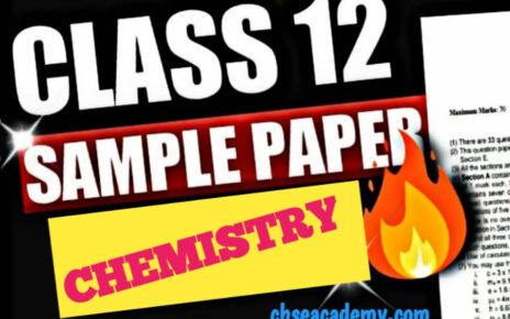 12th chemistry sample paper