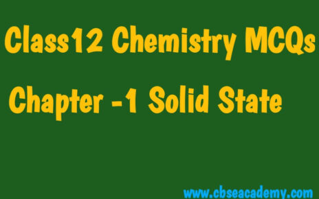 Class 12 Chemistry MCQs